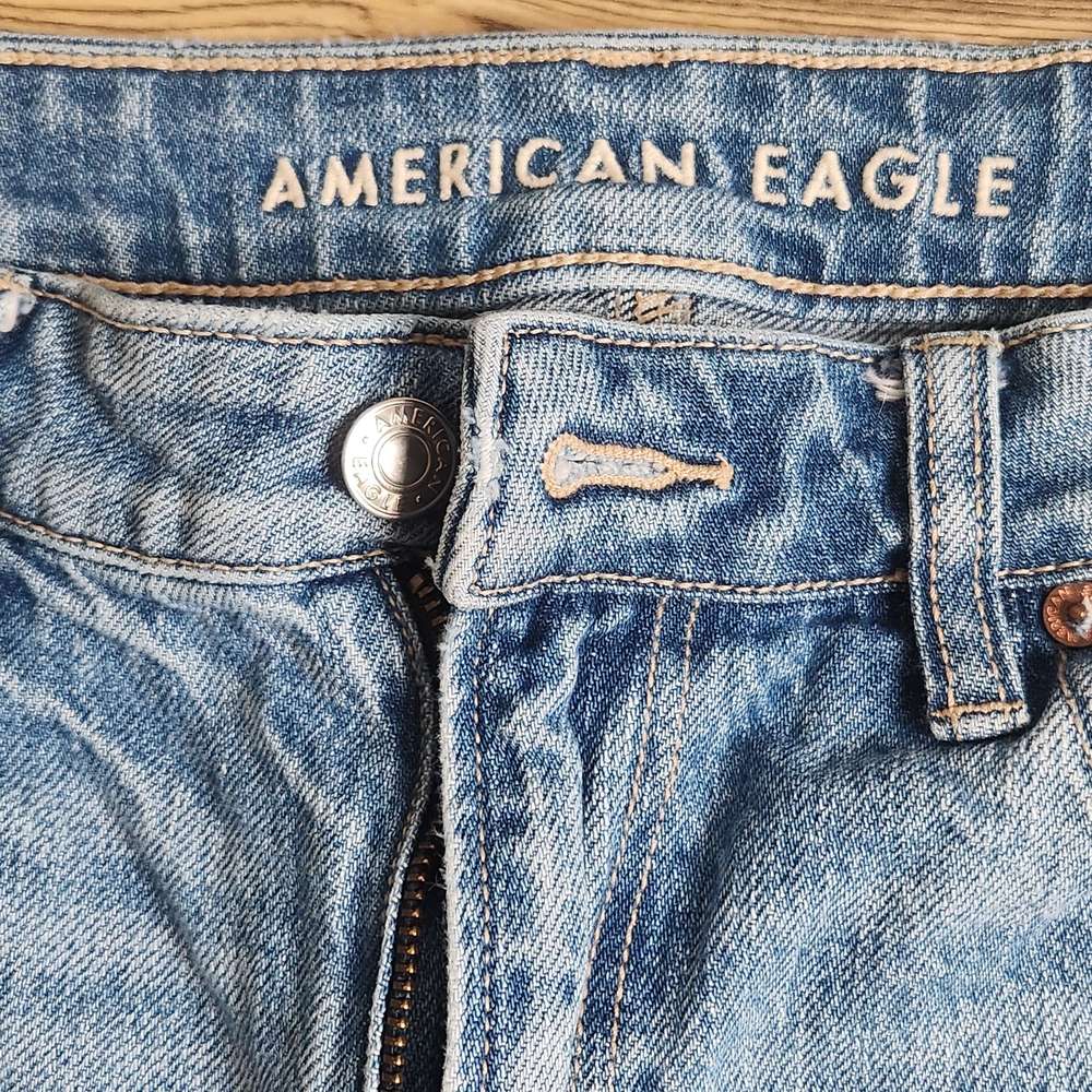 American Eagle Mom's Rip-Style Patchwork Straight… - image 2